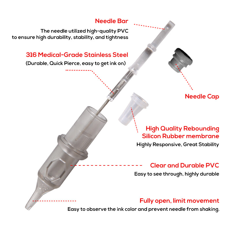 50PCS Aurora Disposable Sterilized Tattoo Cartridge Needles