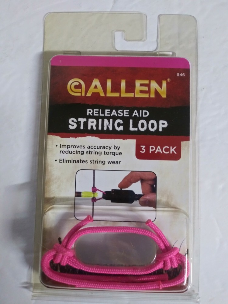 ALLEN Release Aid String Loops pink 3 Pack - 546 Eliminates string wear (T)...
