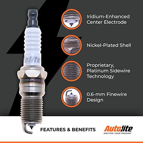 Autolite Iridium XP Automotive Replacement Spark Plugs, XP666 (Pack) 4