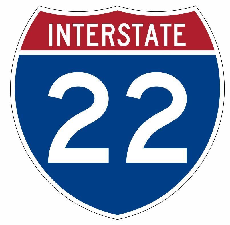 Interstate 22 Sticker Decal
