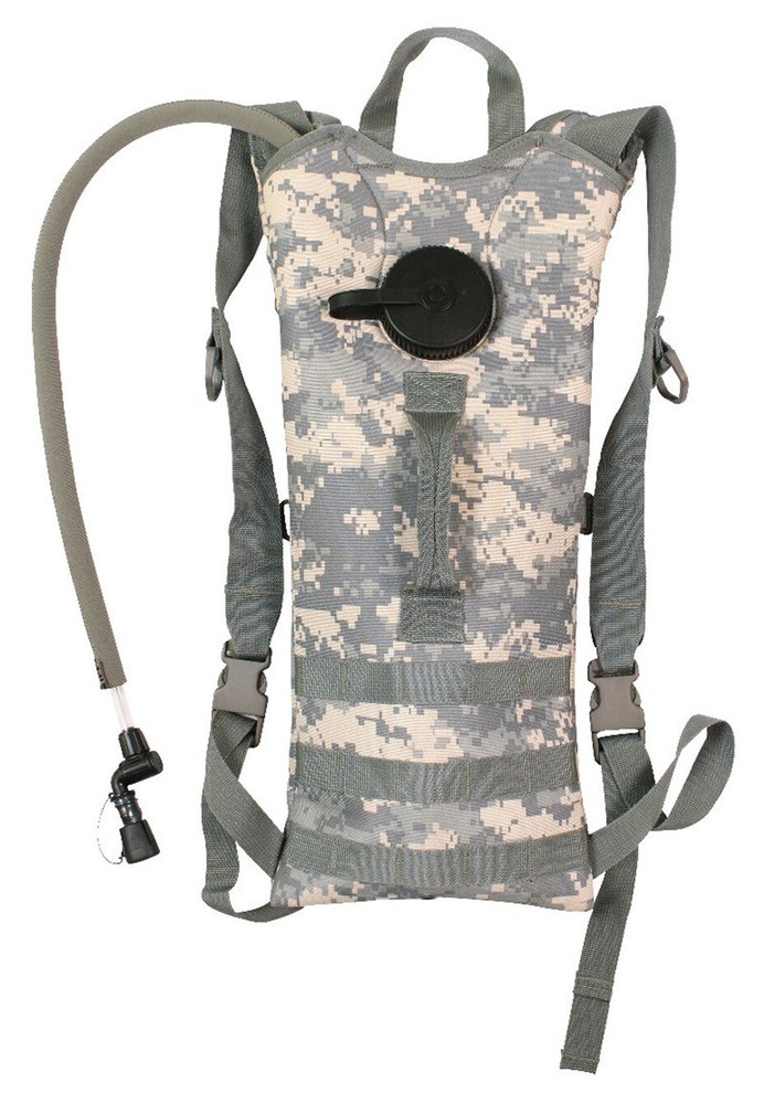 3 Liter Hydration Systems w/ Backstrap Polyester MOLLE Compatible Water Pack