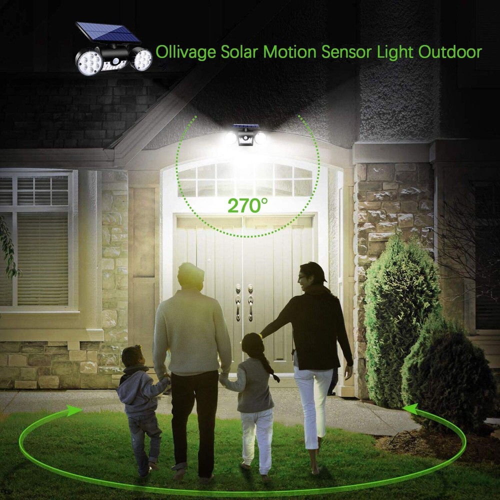 Ollivage Solar Lights Outdoor, Motion Sensor Security Lights Solar Wall Light...