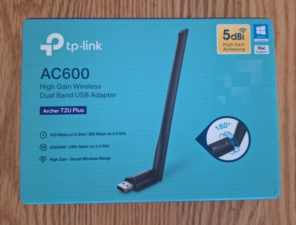 TP-Link AC600 USB WiFi Adapter for PC (Archer T2U Plus) Wireless Network Adapter
