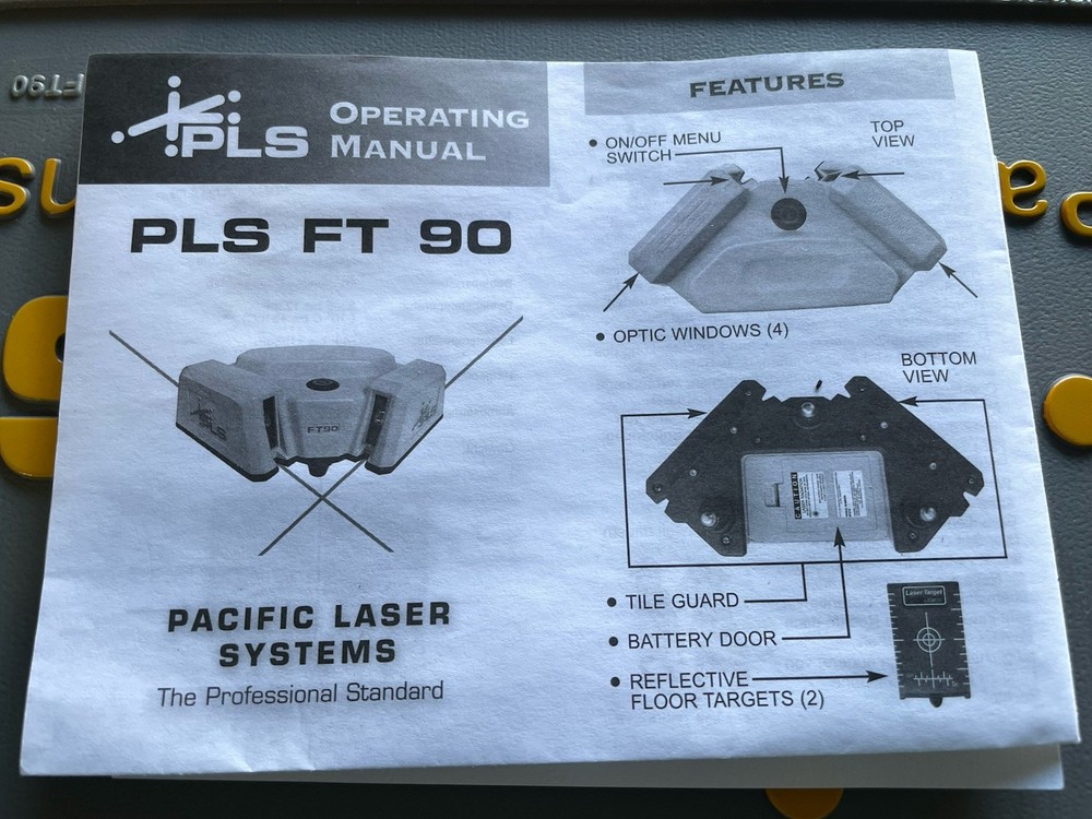 PLS FT 90 Floor/Tile Laser Tool - NEW