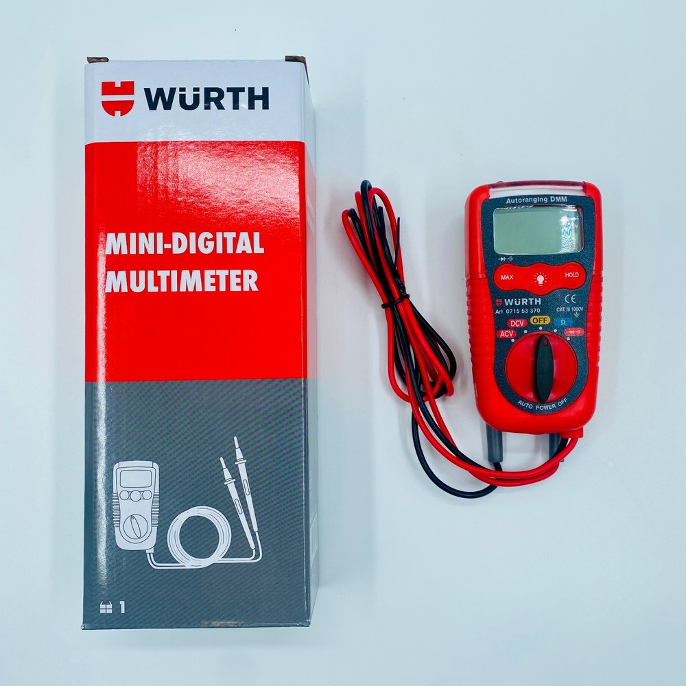 Würth Mini Digital Multimeter DC and AC Voltage LCD 2000