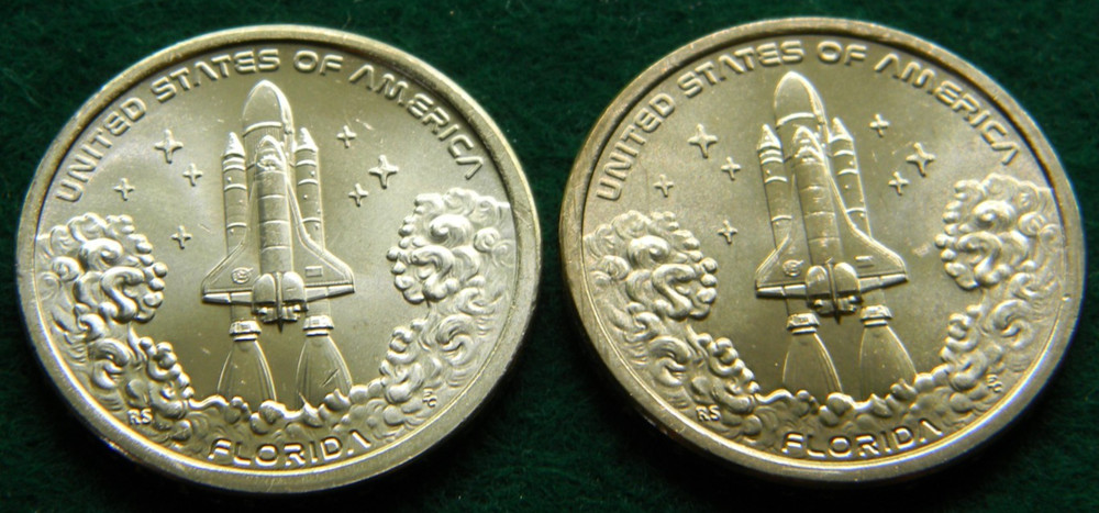 2025 P&D FLORIDA SPACE SHUTTLE PROGRAM INNOVATION DOLLAR 2 COIN SET UNC