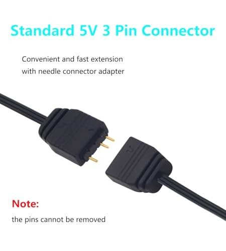 5V 3PIN ARGB Controller SATA to 3PIN ARGB Splitters Cable Built-in Light Mode