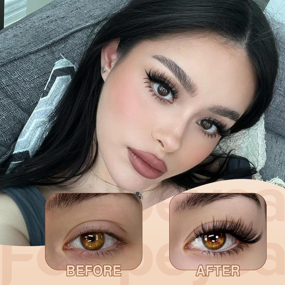 Anime-Inspired Eyelash Extensions - 330Pcs Wispy Clusters, & Lightweight