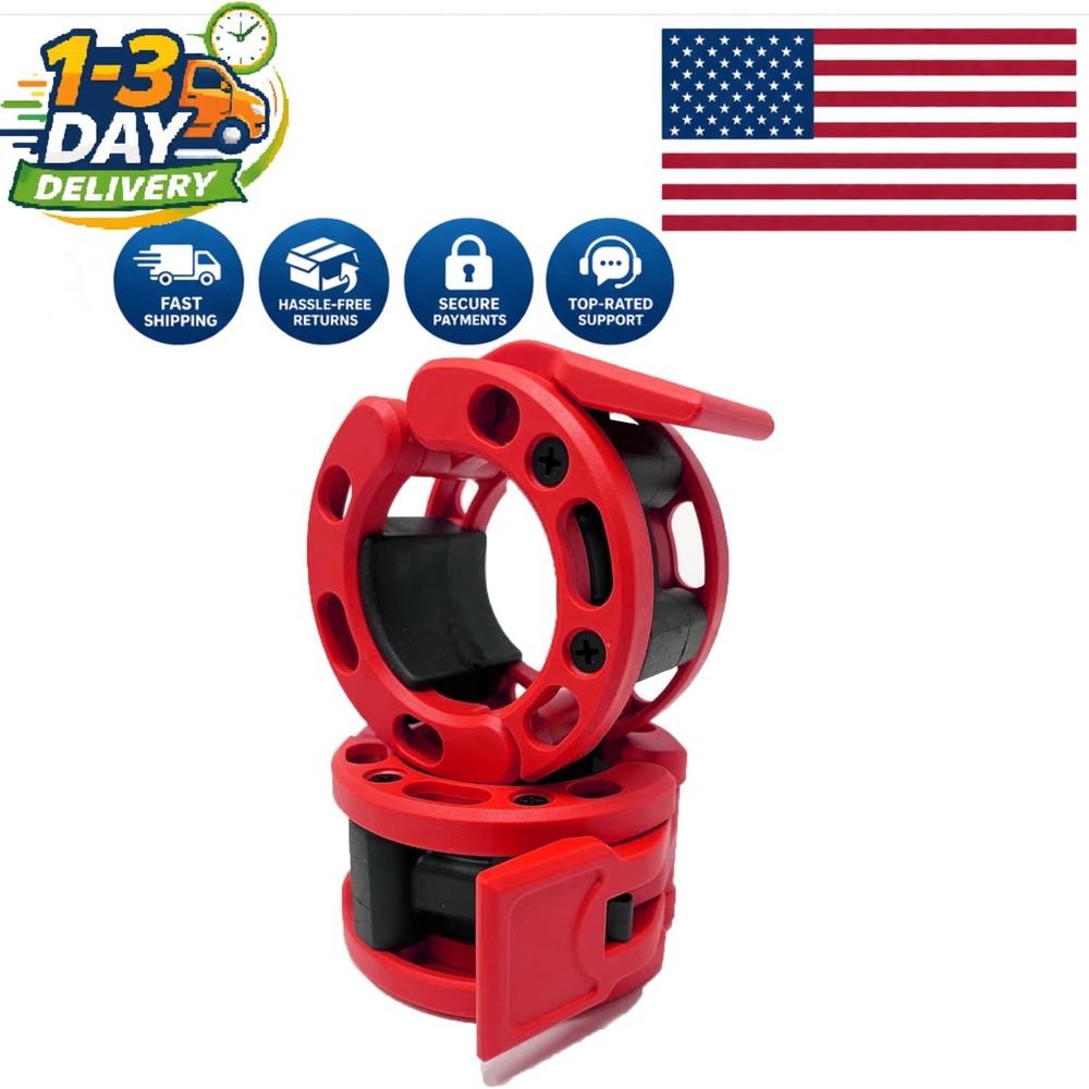 Lightweight Red Quick Release Collars - Essential for Serious Weightlifting