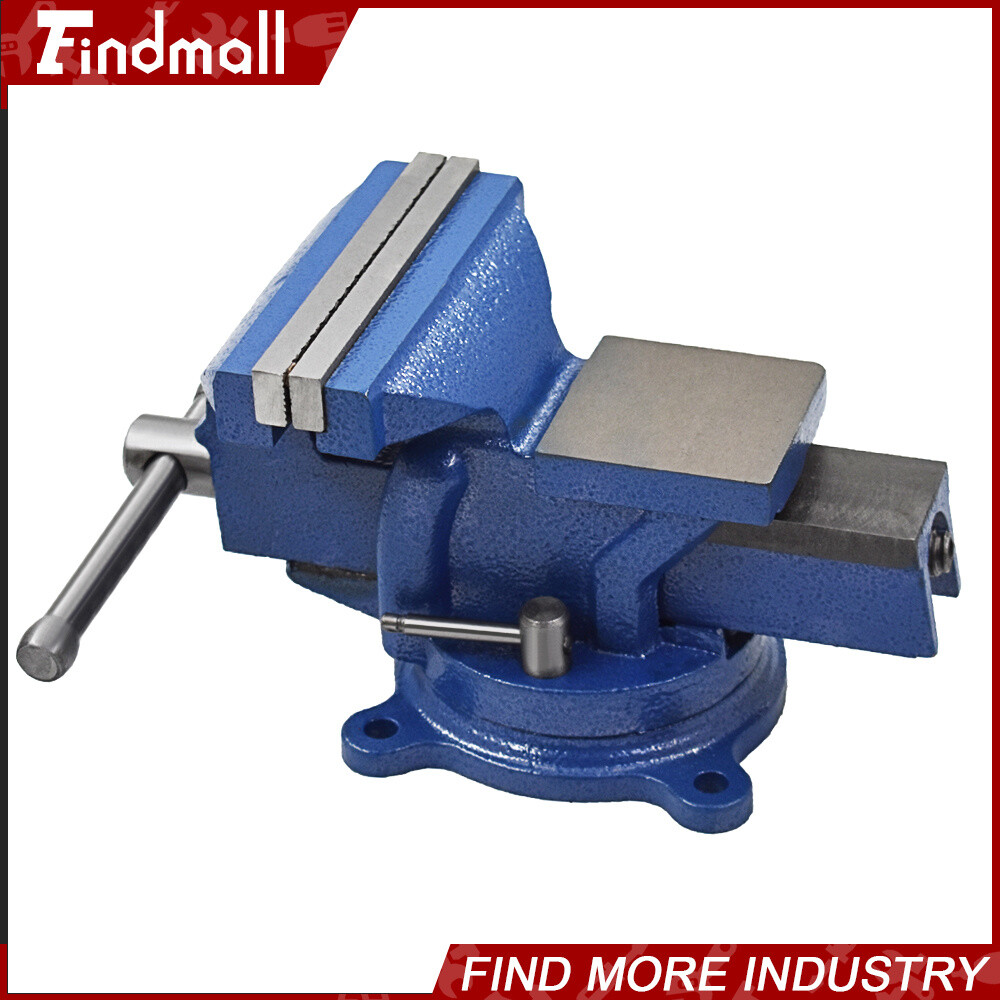 Findmall 5" Bench Vise with Anvil Swivel Locking Base Table Top Clamp Heavy Vice