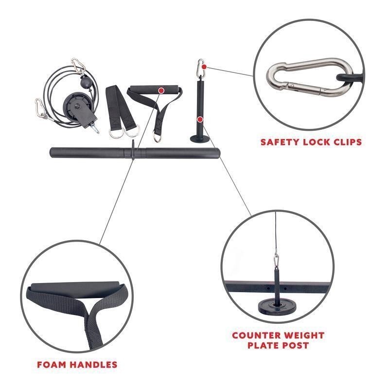 Lat Pull Down Attachment Power Rack Cages Exercise Equipment for Home Gym Set