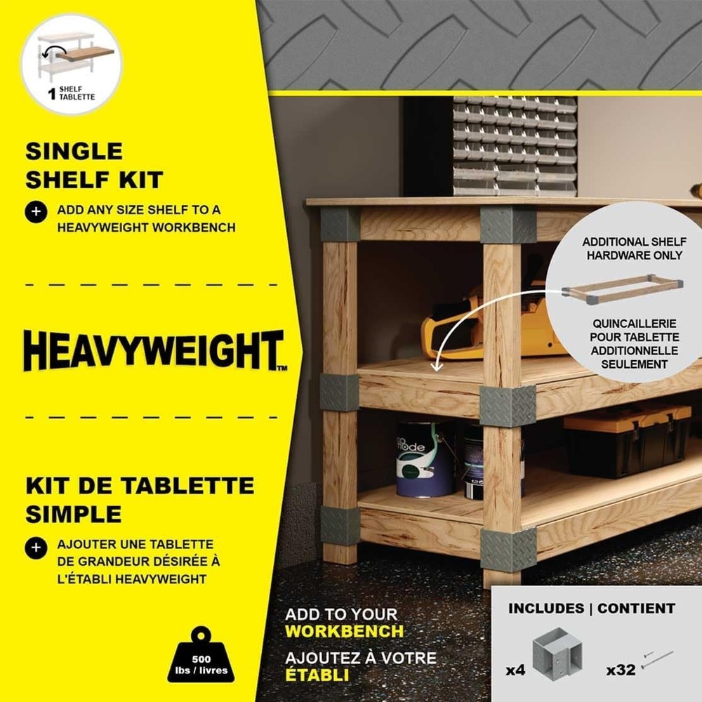 Customizable 2x4 Workbench Kit - Heavyweight Build with Durable Plastic Brackets