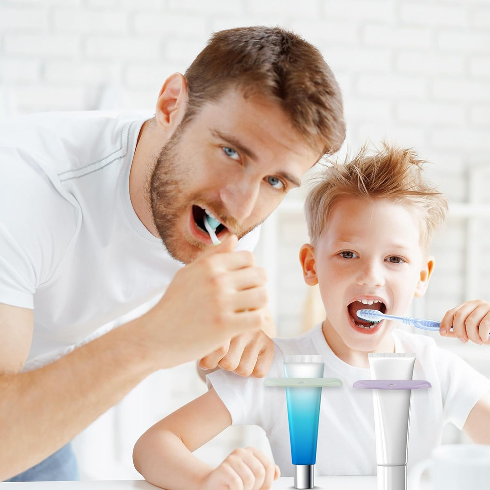 8Pcs Toothpaste Squeezer, Plastic Toothpaste Tube Roller Squeezer Assorted Color