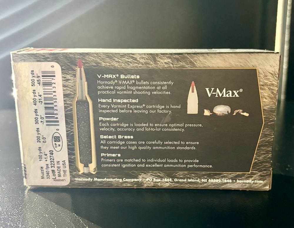 Various empty cardboard ammo boxes.