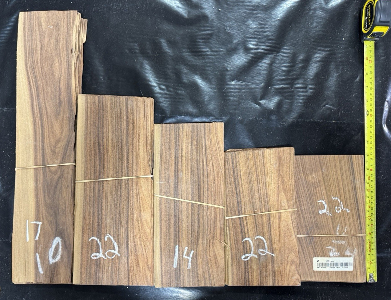 Santos Rosewood Variety Pack Marquetry Crafts Raw Wood Veneer 95 sheets!