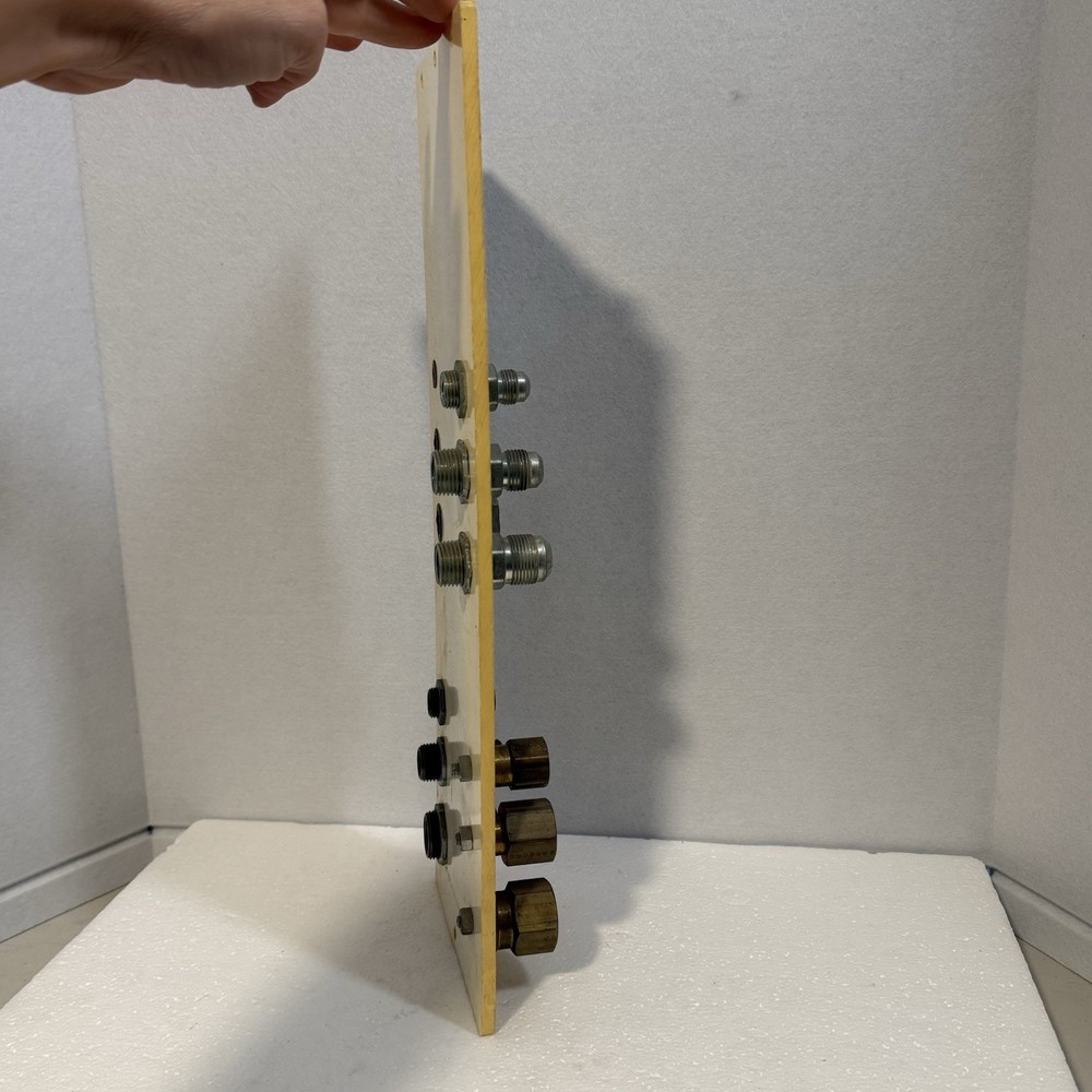 Brass Craft Gas Connector Sizing Guide Tool Board display Size Thread samples