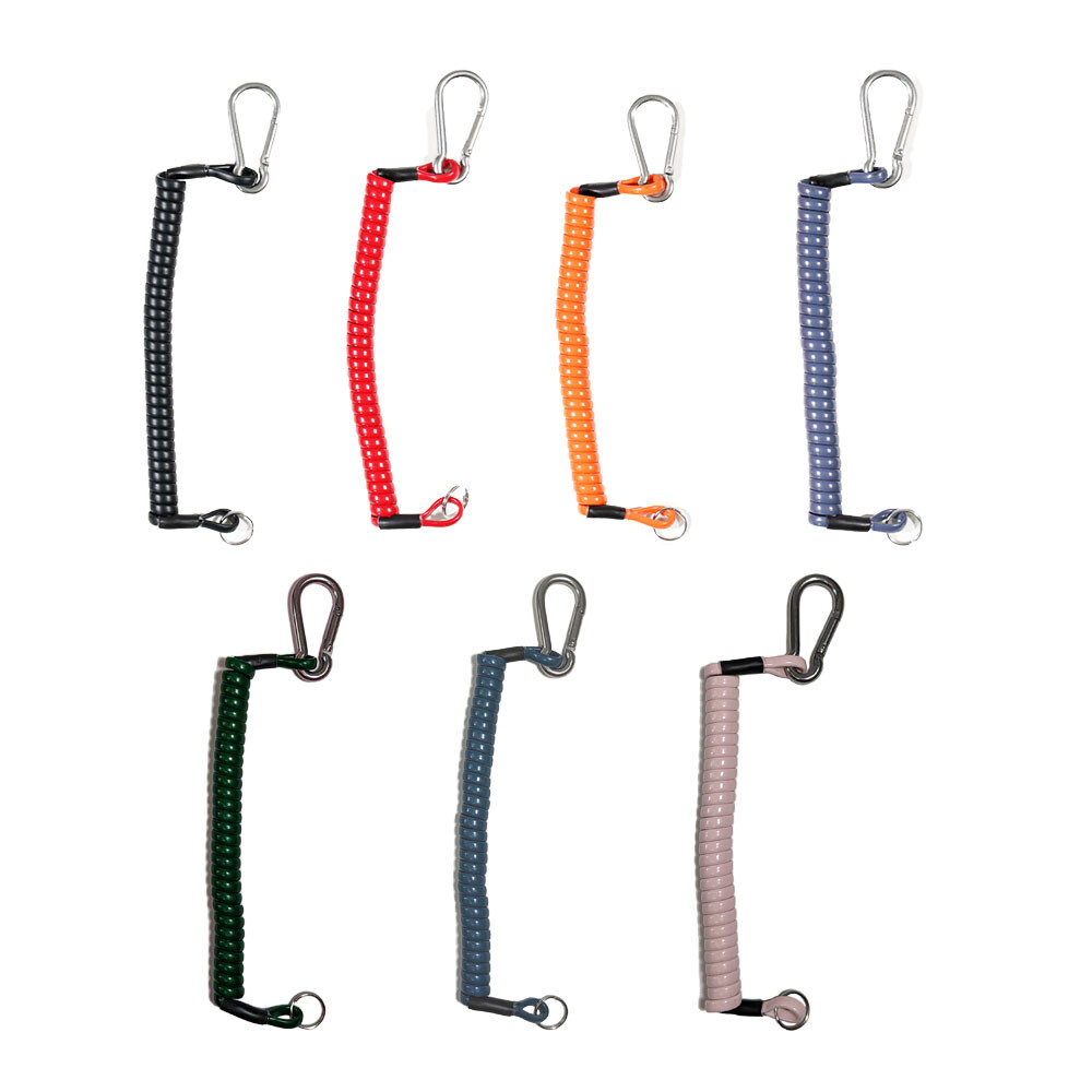 Dan’s Coiled Lanyard – Secure Pinpointer or Gear – Black, Red, Pink, Green +