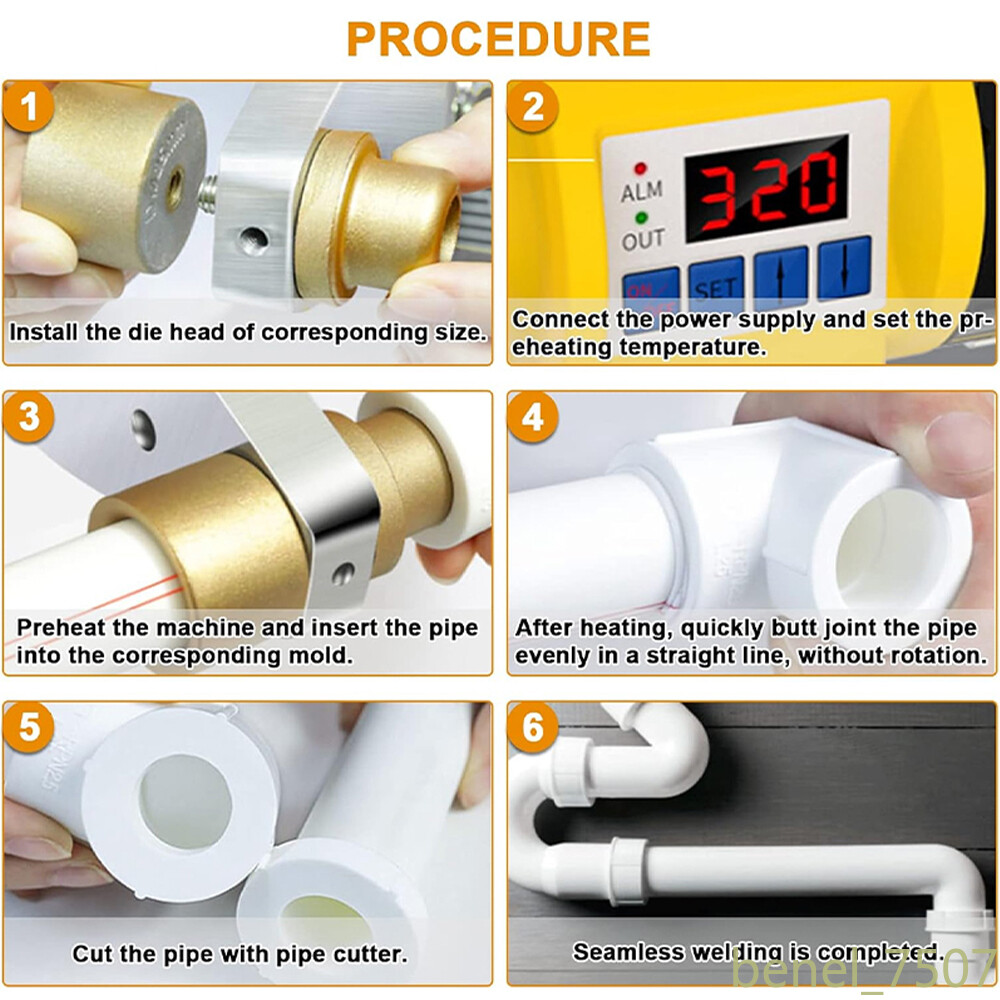 800W Plastic Pipe Welding Machine Professional Hot Melt Tool Pipe Welding Tools