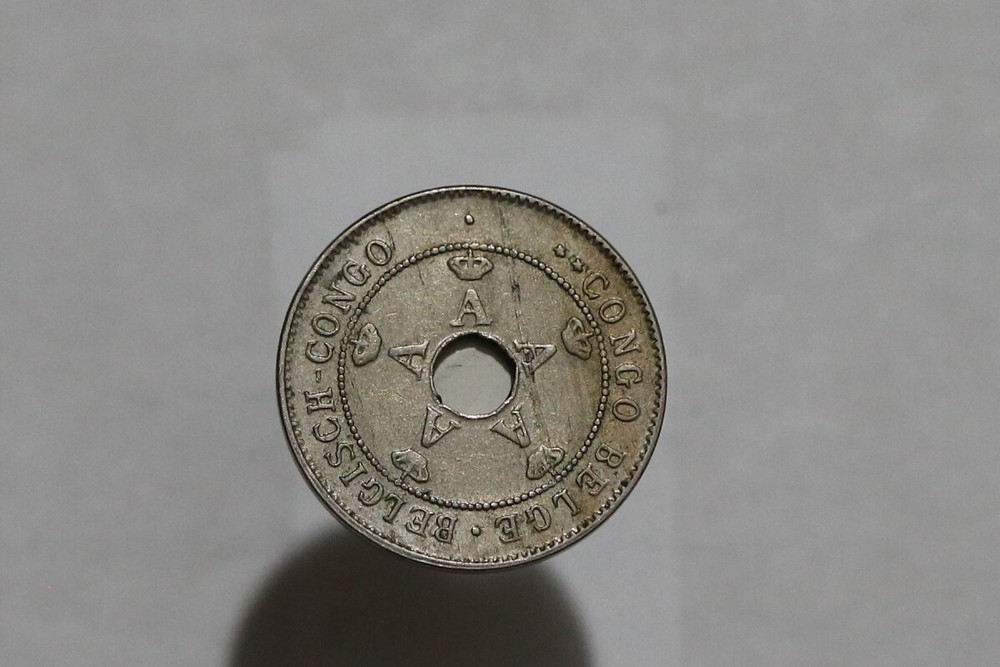 🧭 CONGO BELGIAN 10 CENTIMES 1911 B50 #K6704