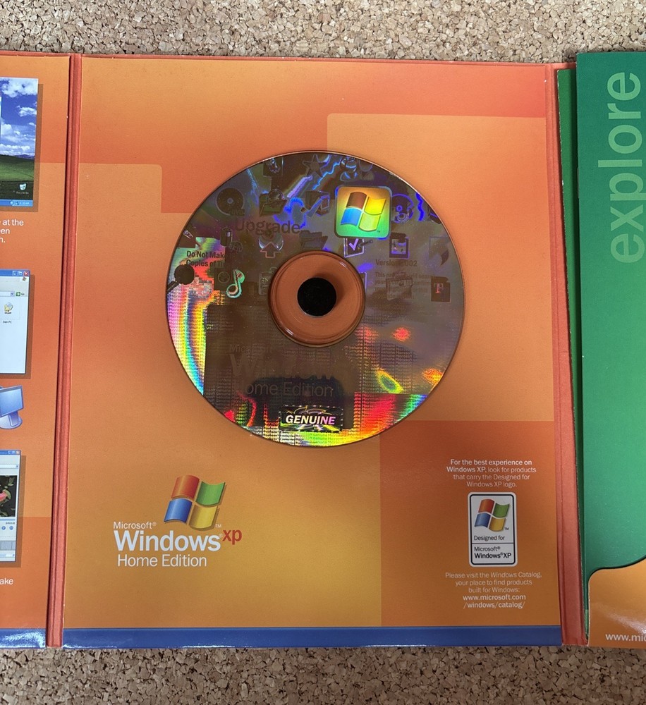 Microsoft Windows XP Home Edition Upgrade Version 2002 w Key USED