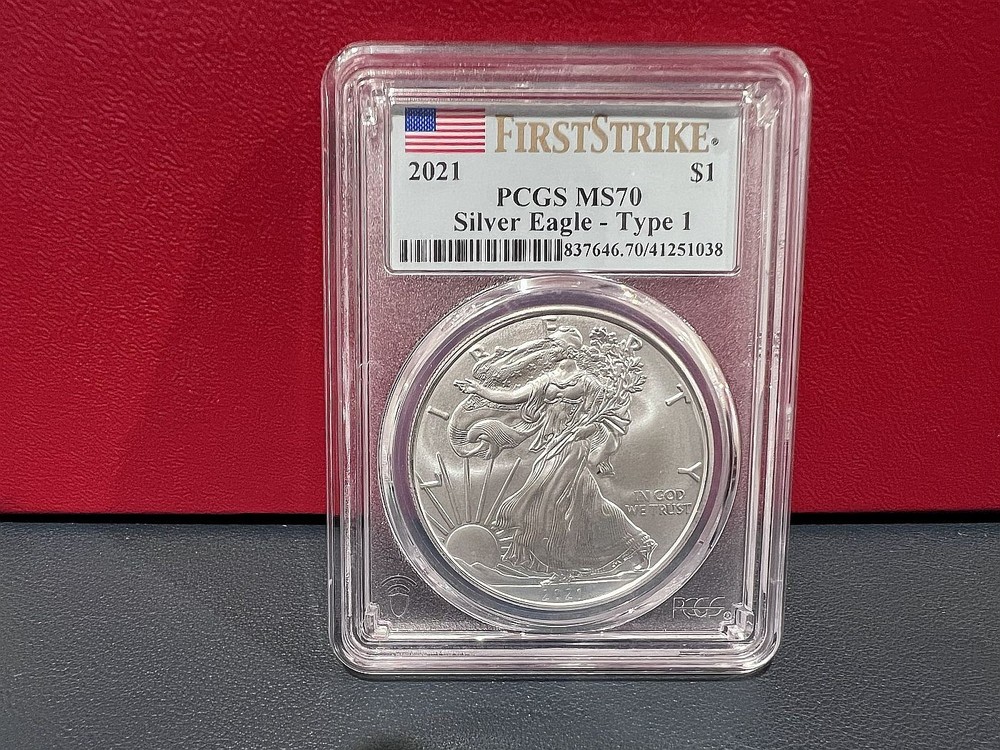 2021 $1 Silver Eagle PCGS MS70 Type 1 First Strike (HF)