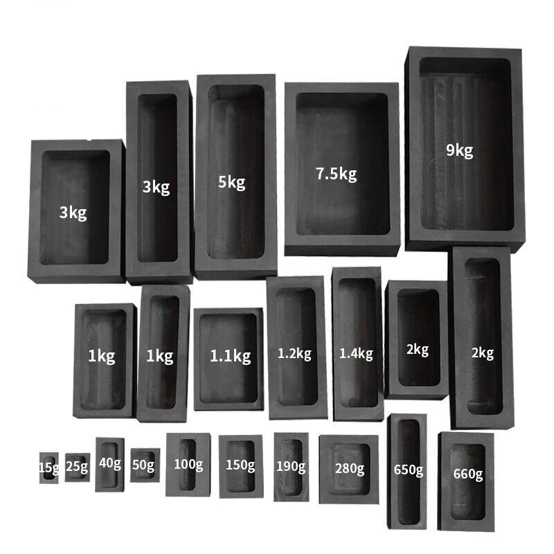 For Melting Casting Refining Silver Mini Ingot Bar Graphite Mould Crucible