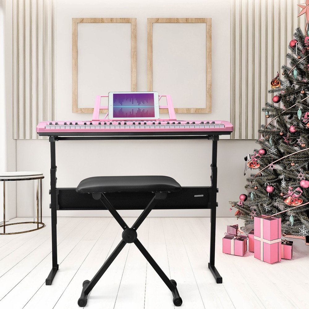 61-Key Digital Electronic Keyboard Piano, Beginner Kit with Stand and Stool