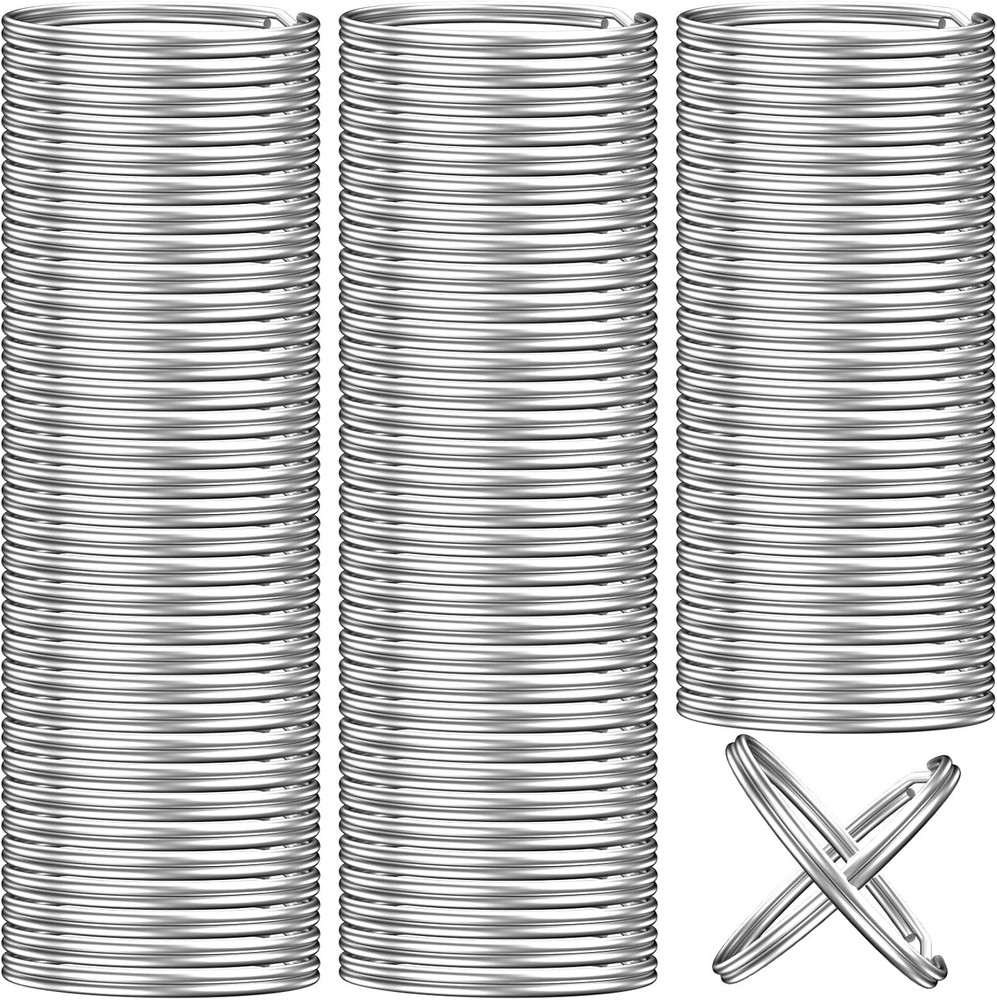 100PCS Key Rings Bulk, Split Rings, Keychain and Crafts 1 silver