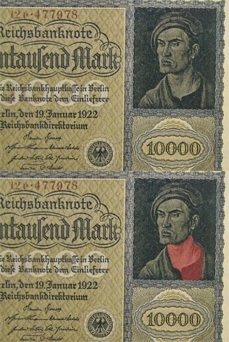 Currency Germany 1922 Dracula 10K Reich Mark Note Vampire Uncirculated