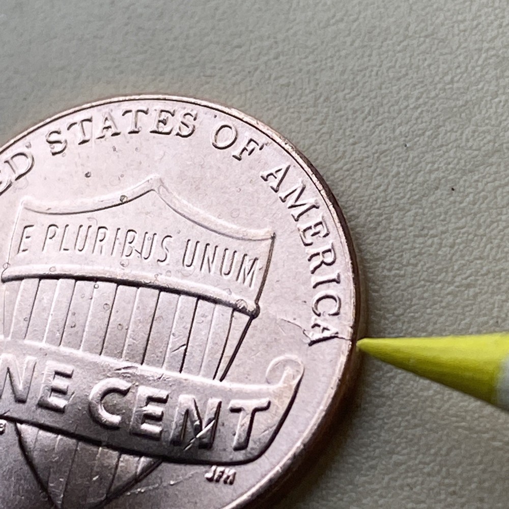 2025 D Die crack Reverse Lincoln cent /Mint Error /( Please read Description