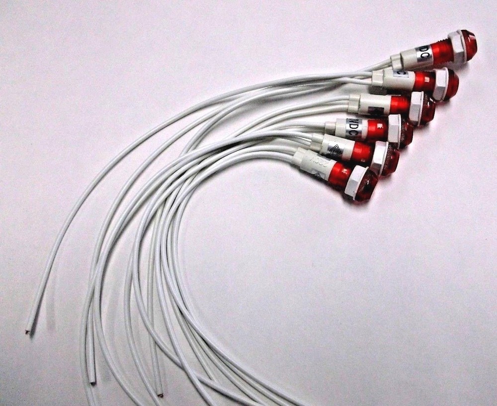 6 BBT 12 v Waterproof Red LED Panel Indicator Lights