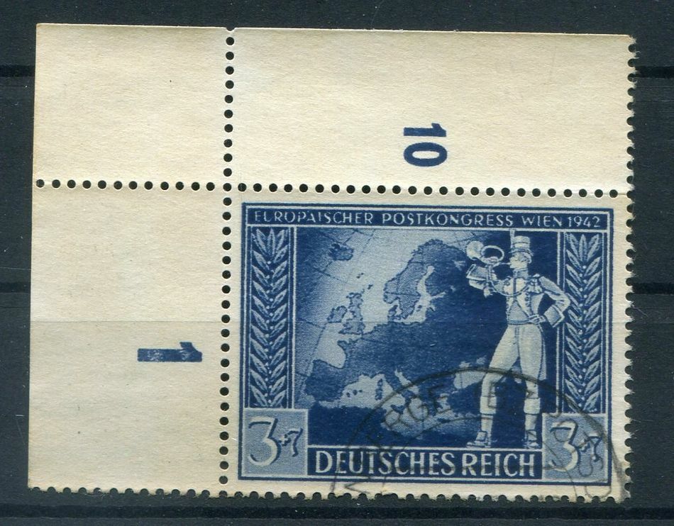 Dr-3.Reich 820 Er Bogenecke Dgz Gest. (K2865