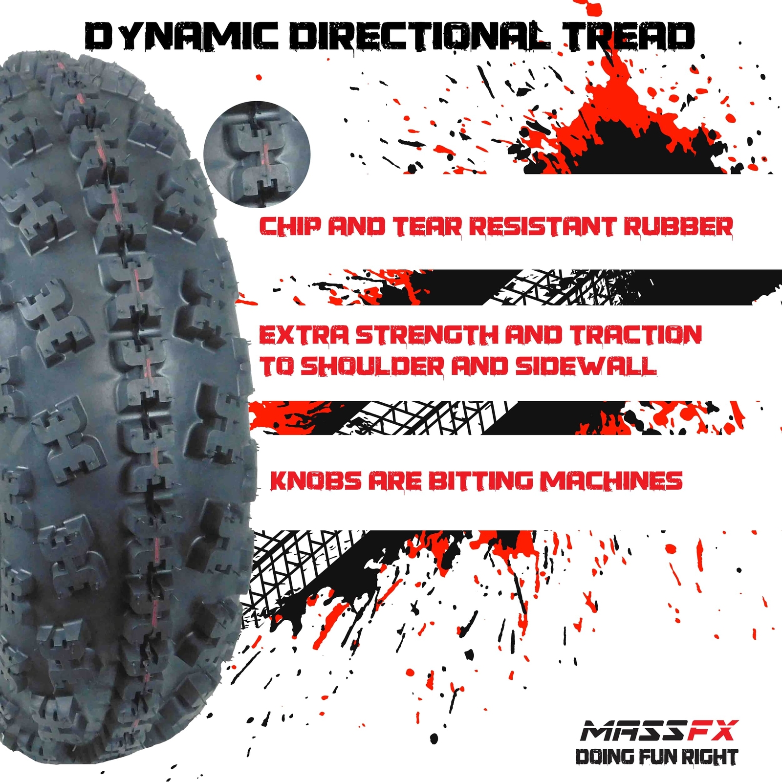 New SUZUKI LT 500R QuadRacer 1987-1990 MASSFX Sports Tires 21x7-10 2 set