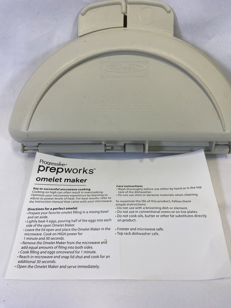 Miracle Ware “By Progressive” Microwave Omelet Maker New Dishwasher Safe
