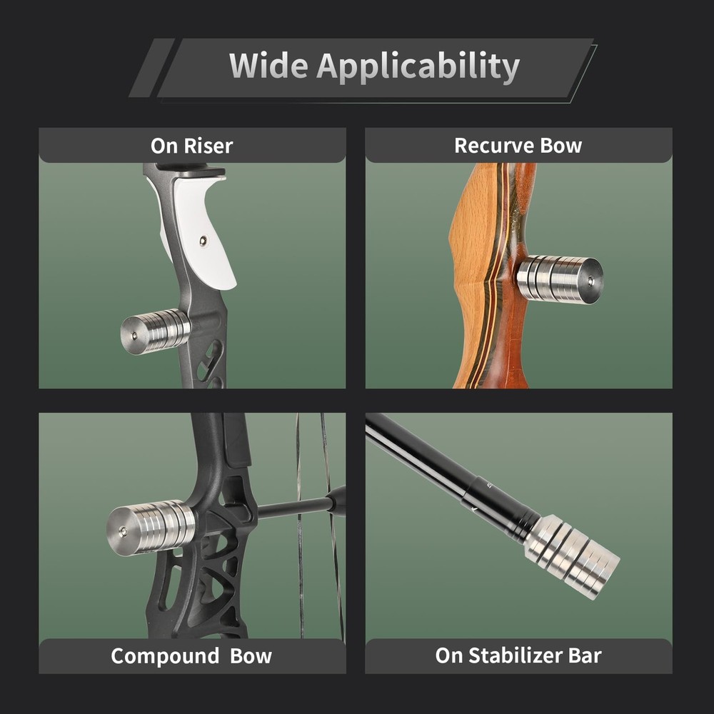 Archery Bow Stabilizer Weight, Customizable Bow Weight Set Bow Riser Archery ...