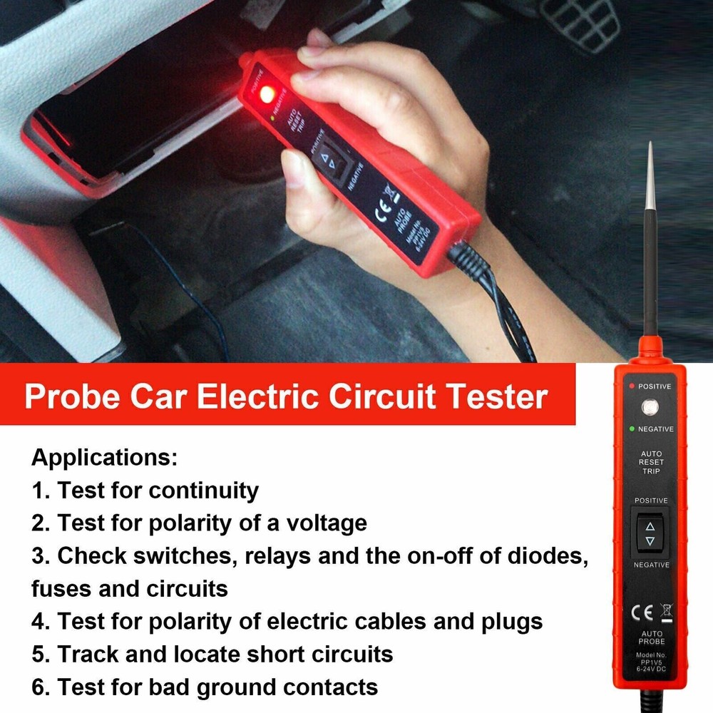Car Auto 6-24V Power Circuit Digital Electrical Tester Probe Test Device System