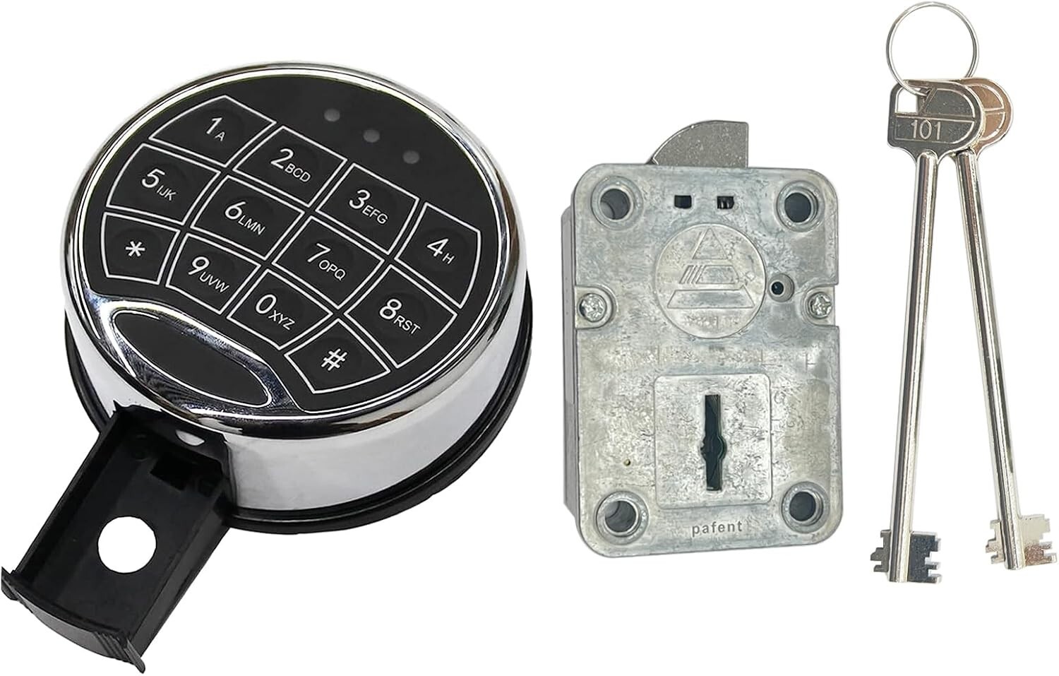 Digital Electronic Keypad Lock For Safes Swing Bolt Lock With 2 Override Keys