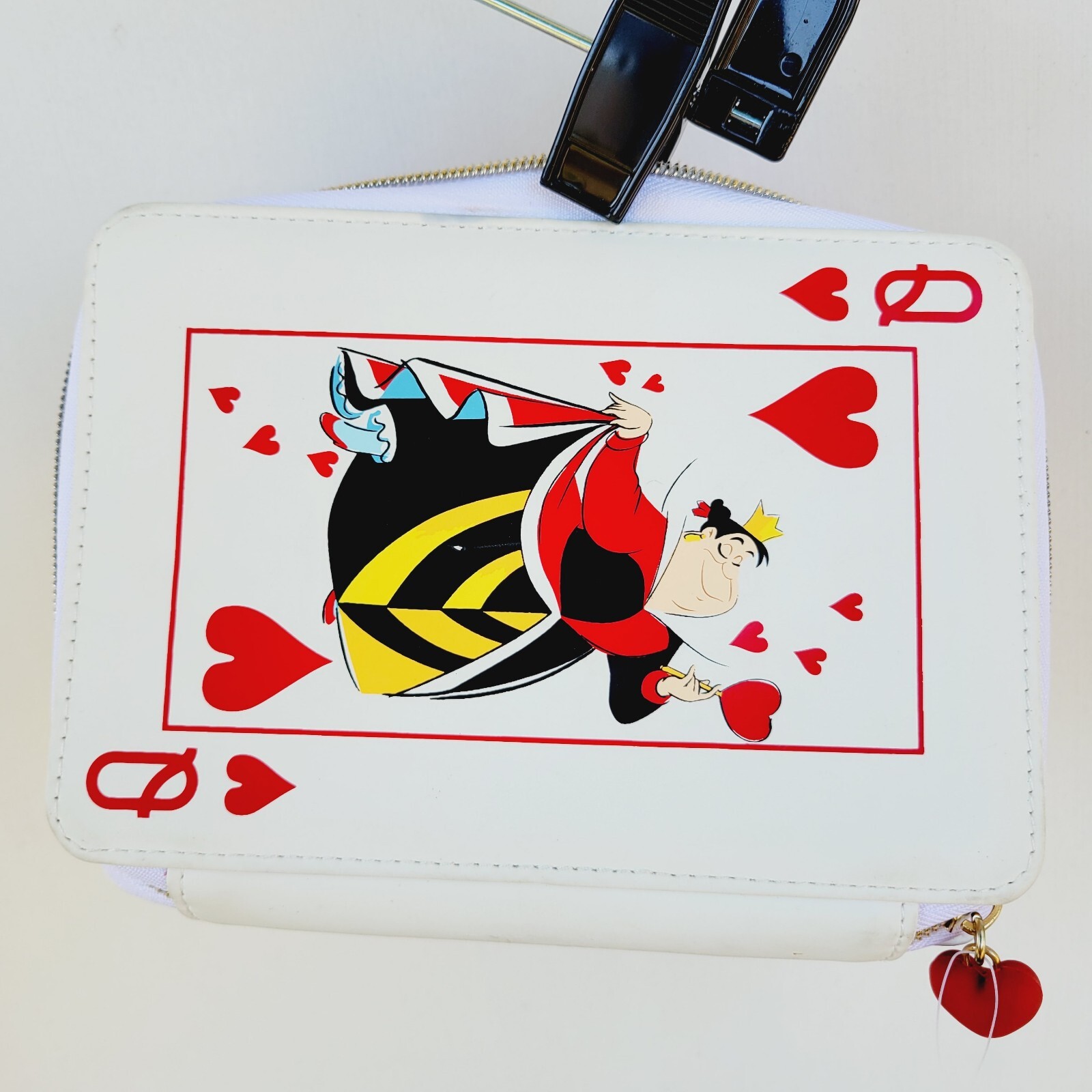 Disney Parks Alice in Wonderland Queen of Hearts Deck of Card Clutch *FLAW READ
