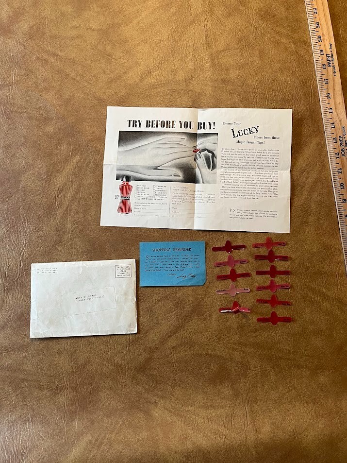 Lady Esther's Lucky Nail Tips Sample Mailer Chicago IL
