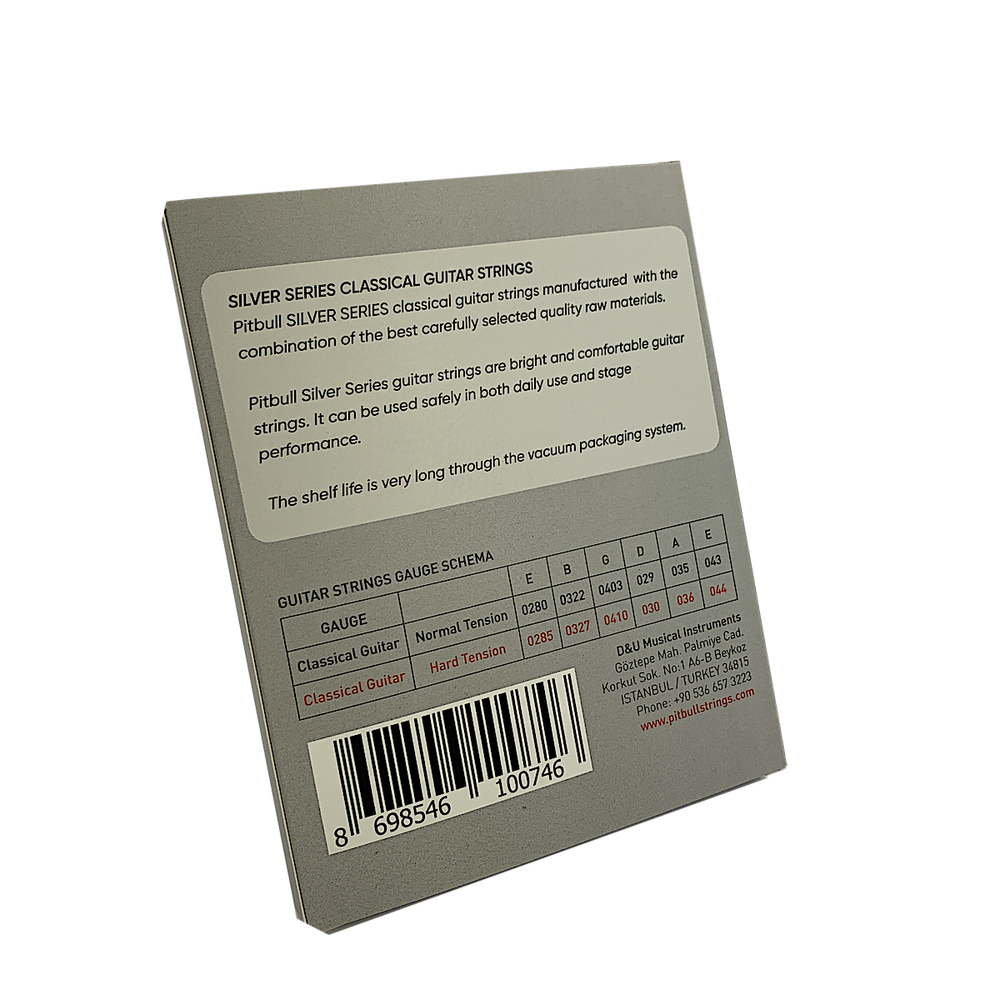 Premium Classical Guitar Strings Pitbull Strings Silver Series 0285-044 - SCG-HT