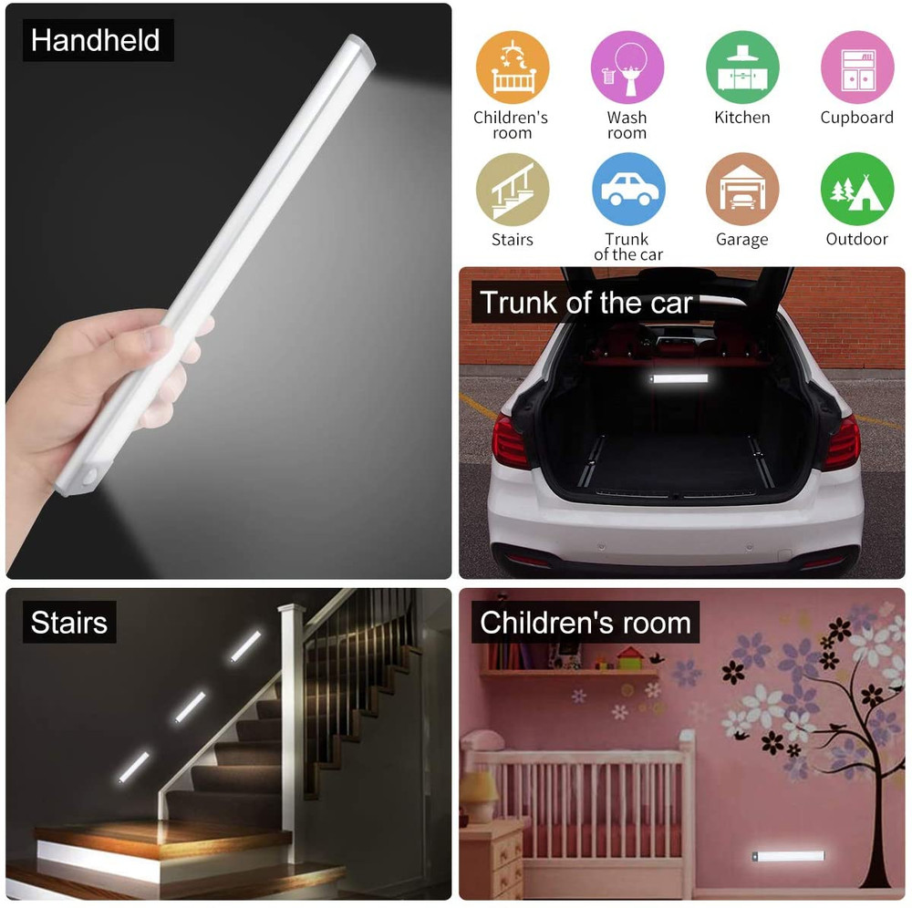 30-LED Motion Sensor Cabinet Light,Under Counter Closet Lighting, Wireless USB R