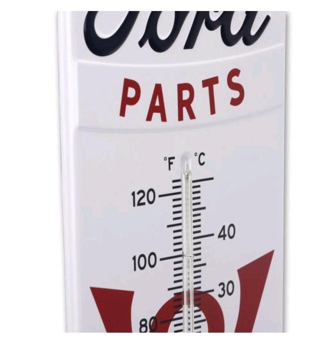 Ford Genuine Parts Steel Wall Thermometer Licensed Man Cave Garage 18 "x 6"