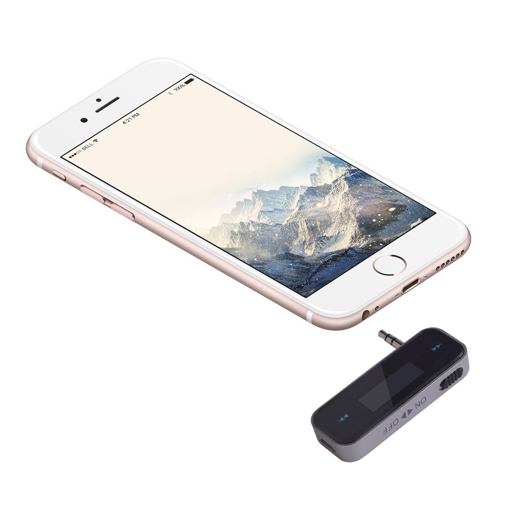 FM Transmitter Audio Adapter Car Kit, Wireless in-Car Radio Transmitter Built...