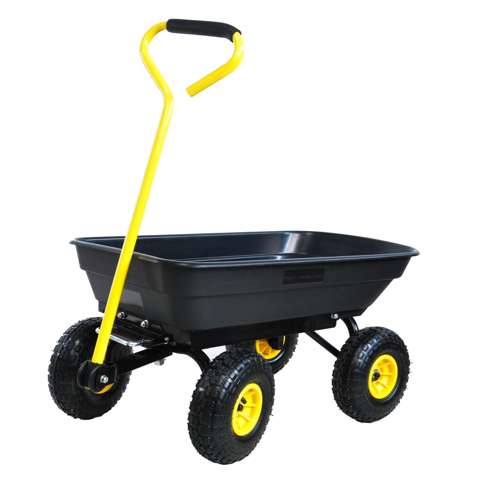 Wheelbarrow Heavy Duty Wagon Garden Cart Yard Dump Lawn Utility Outdoor Black
