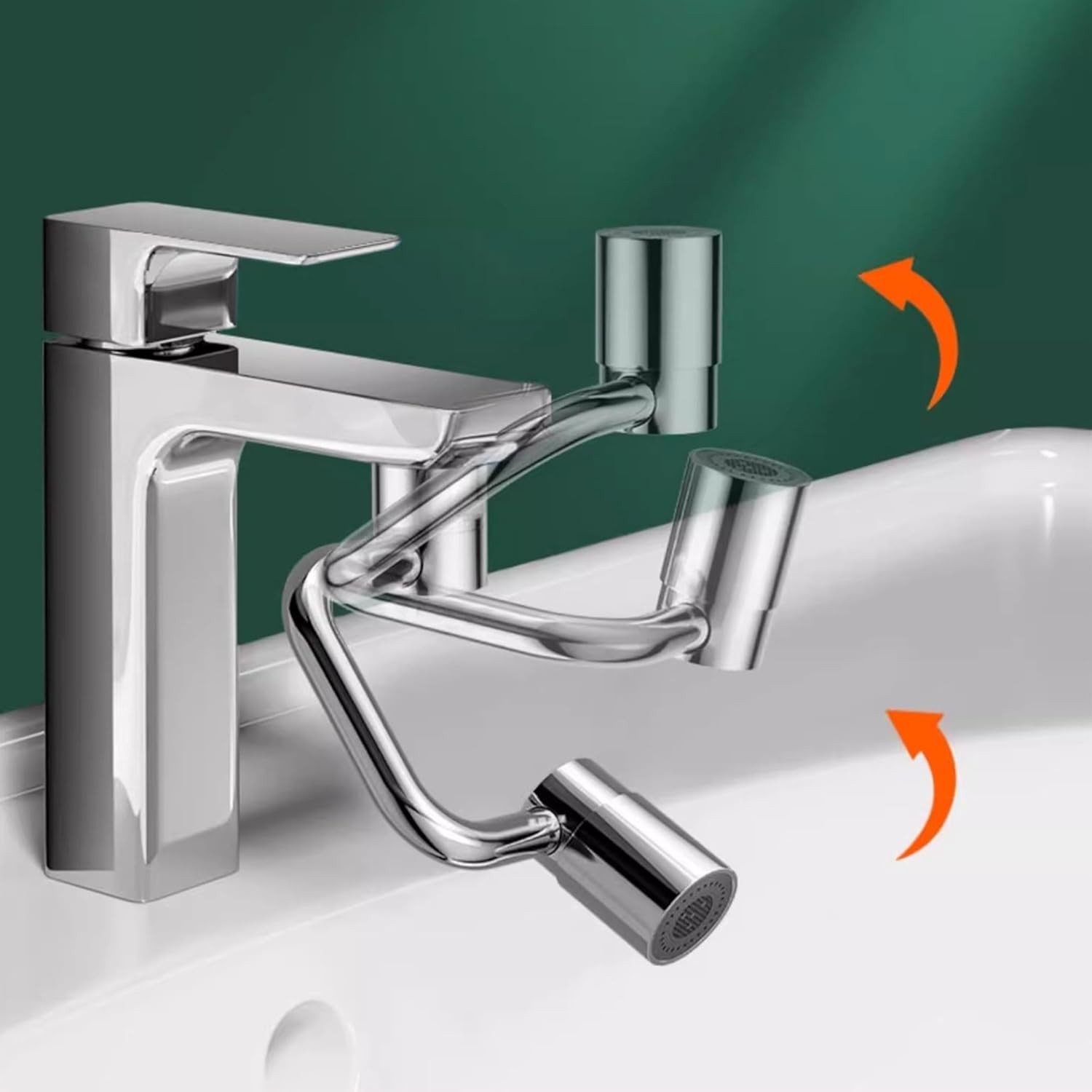 360° Rotating U Shaped Faucet Extender, Universal Faucet, Adjustable Robotic Arm