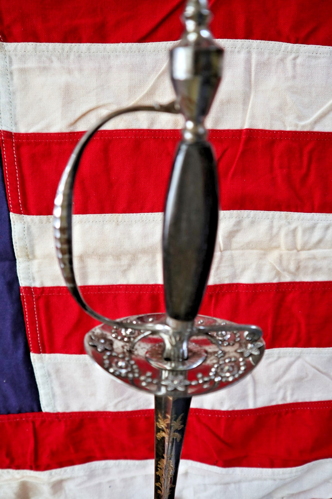 AMERICAN FRENCH INDIAN WAR REVOLUTIONARY WAR STEEL HILT RAPIER SWORD CA 1765