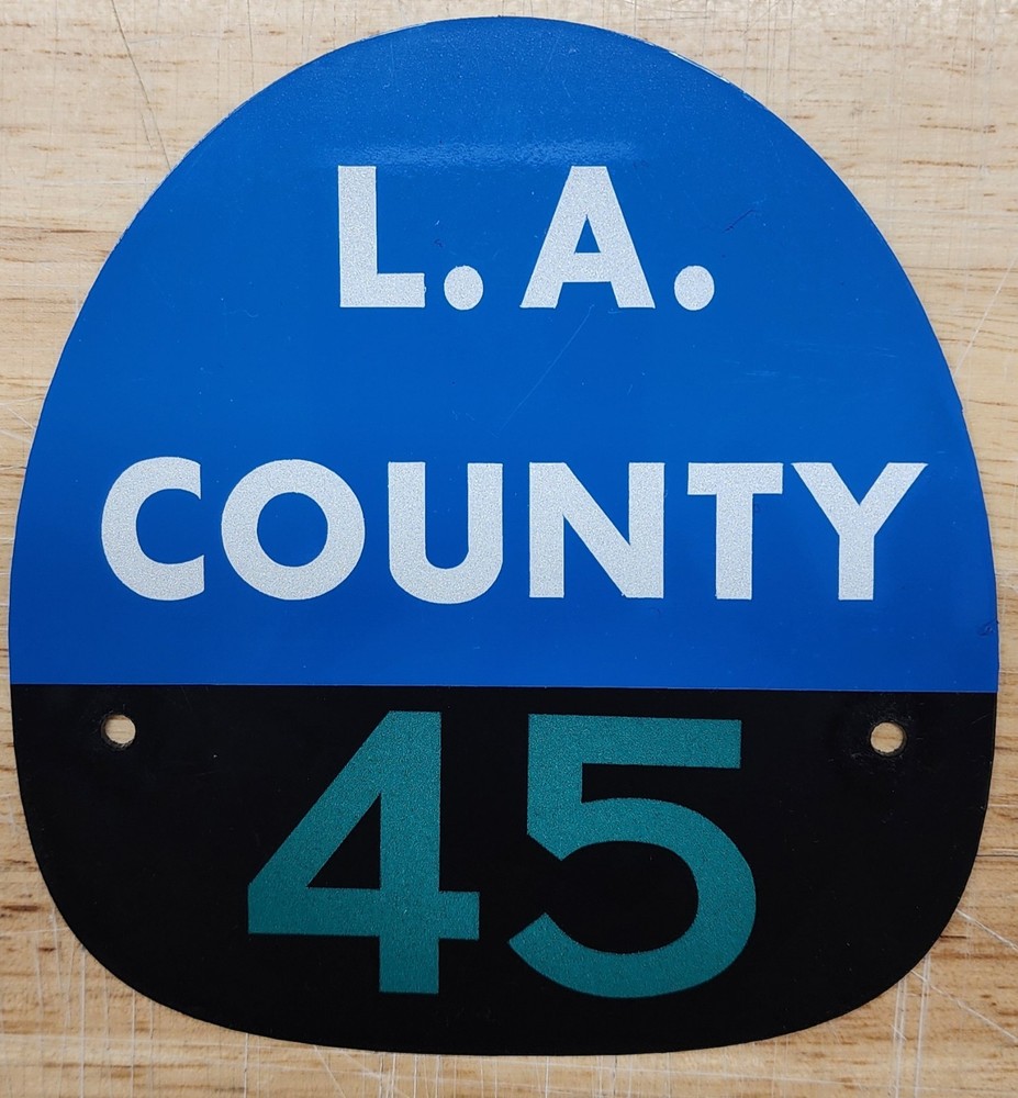 LA COUNTY 45 FIRE HELMET SHIELD
