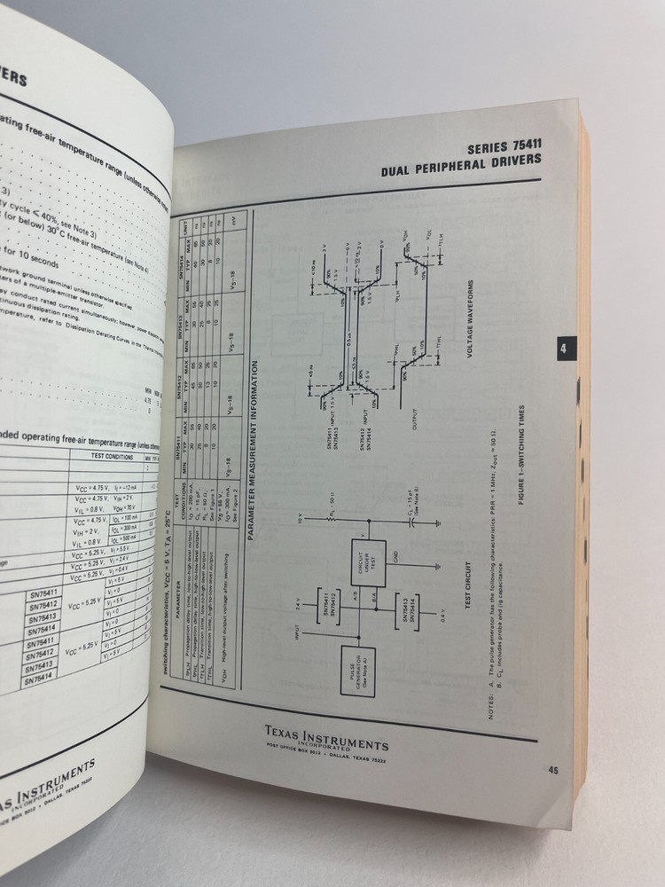 The Interface Circuits Data Book 1st Edition!! Vintage!!