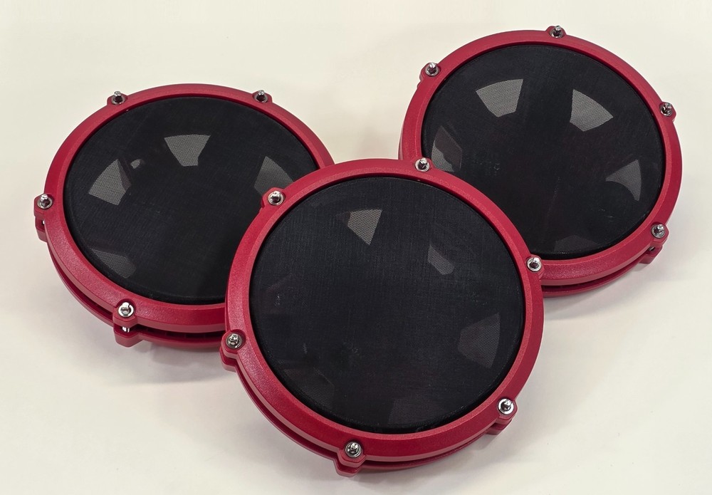 Alesis 8" Tom Mesh Drum Pad Red (Single Zone) Nitro Max Pad (3 pcs)