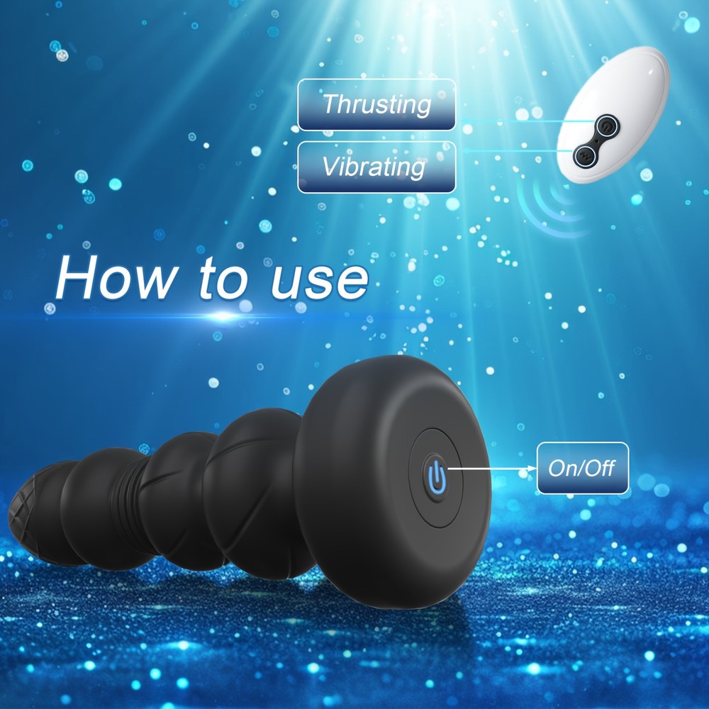 Remote-Controll Thrusting & Vibrating Prostate Massager & Anal Plug for Couples